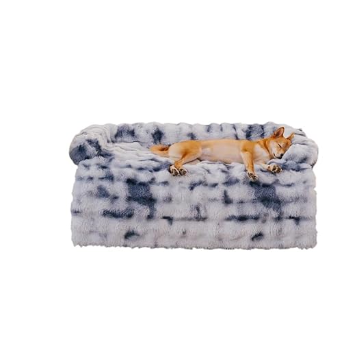 SWZEC Funny Fuzzys Flauschiges Beruhigendes Sofaschutz Hundebett Haustiermatte (L-95x85,Blau) von SWZEC