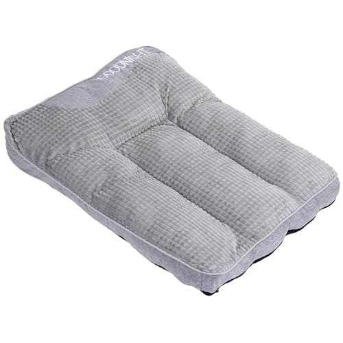 SWZEC Funny Fuzzys Großes Dickes Kratzfestes Hundekissenbett mit Wirbelsäulenschutz (3XL-120x95x21 cm,Grau) von SWZEC