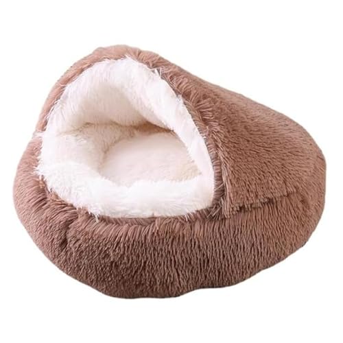 SWZEC HABOZ GoHöhle - Ergonomische Hundehöhle für gelenkschonende Schläfchen (60cm,Braun) von SWZEC