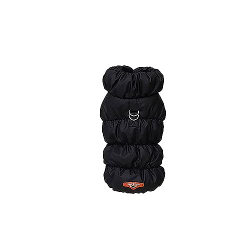 SWZEC HS.Supply Hundejacke Gefütterte Hundejacke Mit Leinenhaken (L,Schwarz) von SWZEC