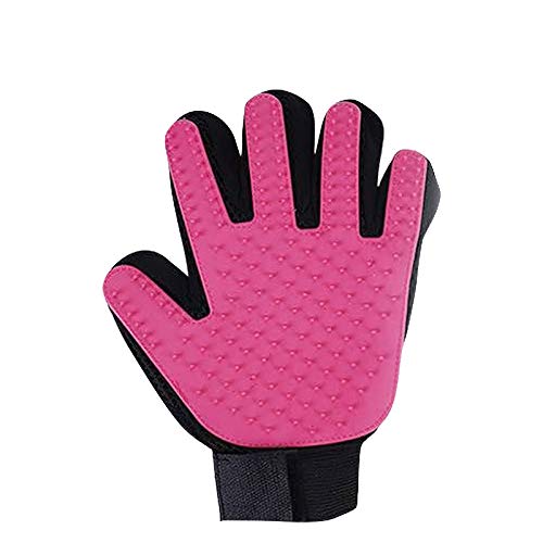 SWZEC Hundeliebling Fellpflegehandschuh (LINKSHANDER,Pink) von SWZEC