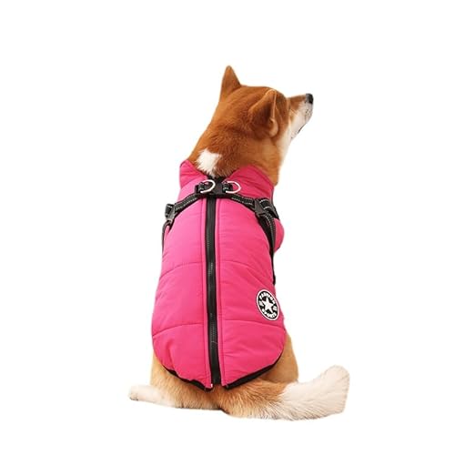 SWZEC Hundeliebling Wasserdichter Fleece Wintermantel (XL,Pink) von SWZEC