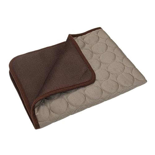 SWZEC Premium Kühlmatte V.3. für Hunde - Schlauwiewau™ (M-60X50CM,Braun) von SWZEC