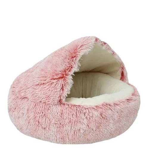 SWZEC Tier-Herzen 2-in-1 Katzen Kuschelhöhle (40CM,Rosa) von SWZEC