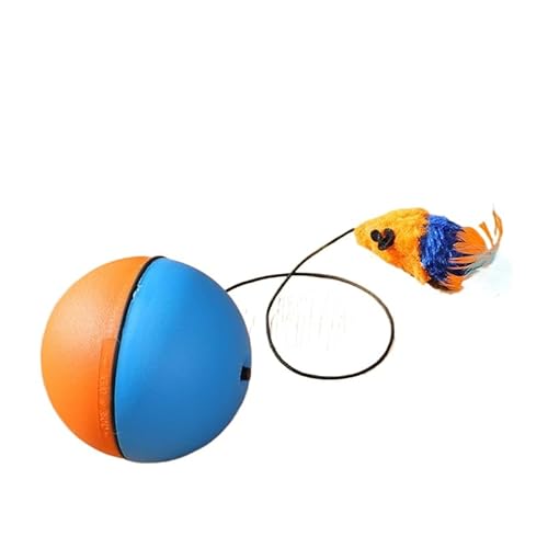 SWZEC Tier-Herzen Katzen Turboball Mit Schwanz Spielzeug (Blau) von SWZEC