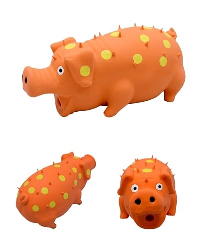 SWZEC Tierbedarf-Plus Quietsch-Spaß Schweinchen - Hundespielzeug (20 * 10CM,Orange) von SWZEC