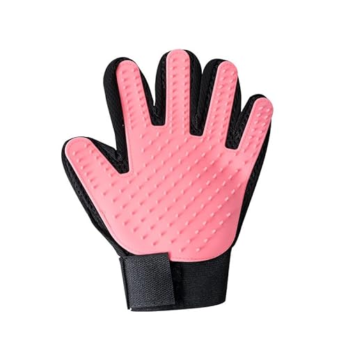 SWZEC Wahre Katzenliebe™ - Fellpflegehandschuh Haustier Katzen (Pink Linkshänder) von SWZEC