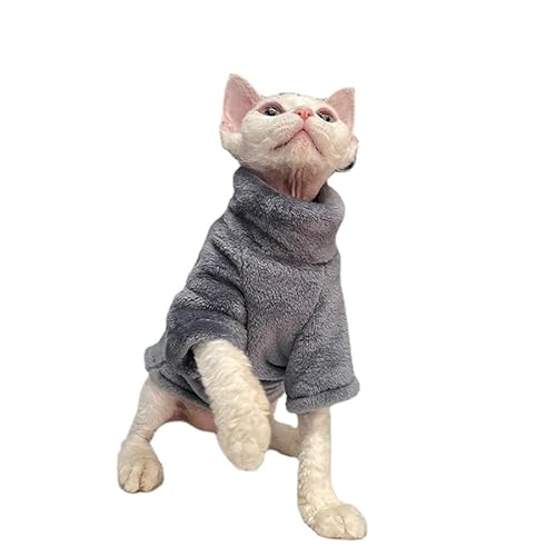 SWZEC Wahre Katzenliebe™ Fleece Pullover (XL—(4.5—5.5KG),Grau) von SWZEC