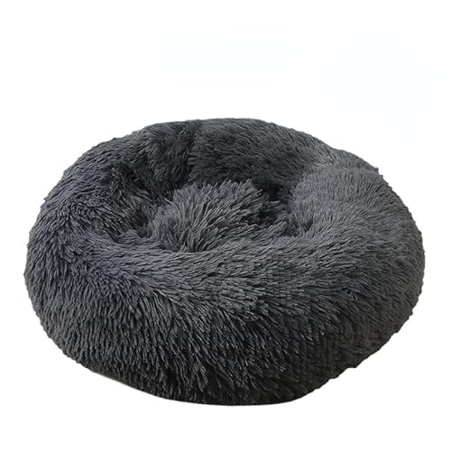 SWZEC Zooplus - Hundebett Flocke Zur Reinigung zerlegbar (Durchmesser 50cm,Dunkelgrau) von SWZEC