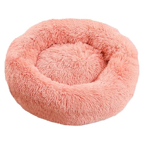 SWZEC Zooplus - Hundebett Flocke Zur Reinigung zerlegbar (Durchmesser 70cm,Rosa) von SWZEC