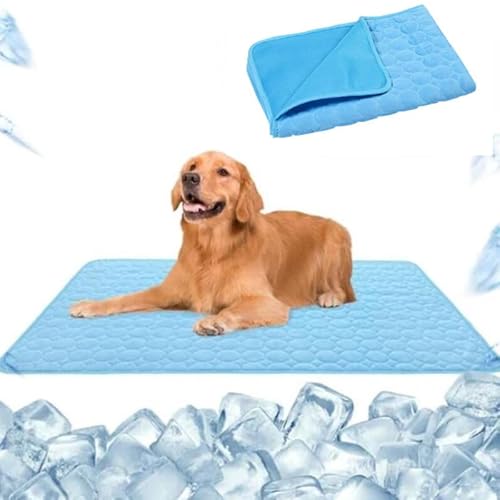 SWZEC hundeliebling pet cool v.3 - Premium kühlmatte für Hunde (S 50X40,Blau) von SWZEC