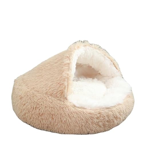 SWZEC wahre katzenliebe Kuschelig Flauschige Katzenhöhle 'Traumwolke' (60cm,Beige) von SWZEC