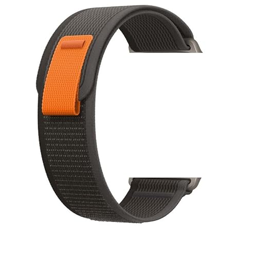 Wolfprotect WolfBand Trail Nylon Loop - Silver Series (Orange mit Schwarz,38/40/41MM) von SWZEC