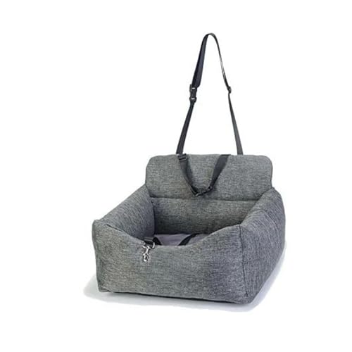 hunde-welt24 - Hunde Autositz inkl. Anschnallgurt (58x45x22cm,grau) von SWZEC