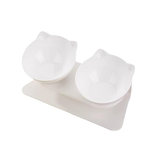 SWZEC wahre katzenliebe PurrBowl™ - erhöhter Anti-Erbrechen Fressnapf (2PCS,Weiß) von SWZEC