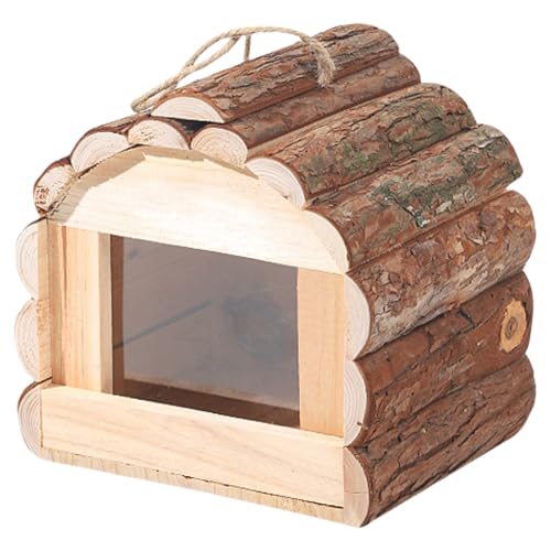 Handgefertigtes Vogelnest Haus Outdoor Safe Shelter Place Vogelzuchtkasten Baumhaus für Finken und Zaunkönige Wildvogelhaus von SXRQ