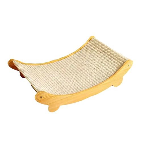 Katzen Kratzbrett Spielzeug Holzbrett Langeweile Katzen Indoor Übung Liege Spielzeug Katzen Holz Sisal Pad von SXRQ