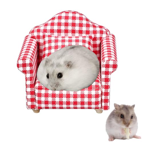 SXYYDSG Mini-Sofa für Hamster, Baumwolle, gemütliches Meerschweinchen-Schlafsofa, Kleintierbett, gemütliches Schlafkissen, Ruhenest für Hamster, Mäuse, Ratten, Chinchillas, Igel, Squrriel, Frettchen, von SXYYDSG