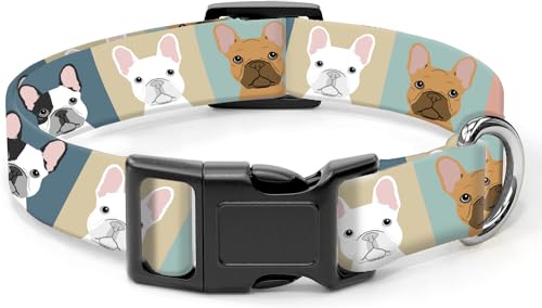 SXboxing Hundehalsband, niedliches Hundehalsband für kleine, mittelgroße und große Hunde, personalisierbar, verstellbar, weich, mit Schnellverschluss-Schnalle zum Spazierengehen, Laufen, niedliche von SXboxing