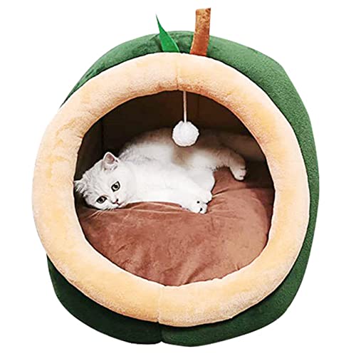 SYCARPET Bequemes Haustier Bett Warm Cave Nest Kaninchen Form Winddicht bewegliches Haustier Katze Bett für Katzen und Welpen von SYCARPET