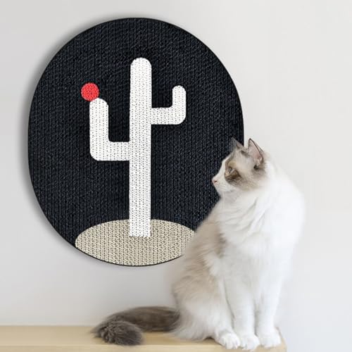 SYCCLLYYDS Kratzbrett, Kratzmatte Katze 44x35cm, Widerstandsfähig Katzenmöbel Kratzpads für Wand, Climbing Cat Scratcher, Cartoon Design-1 von SYCCLLYYDS