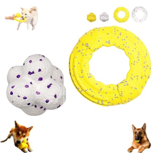 The Mellow Dog Calming Ball, Yellow Calming Dog Ball, Dog Toy Calming Ball, Sports Pet High Bounce Balls,Dog Toys Ball,The Doggy disc Ball,Chewer Calming Ball Dog Toys (Plan C4) von SYDXGD