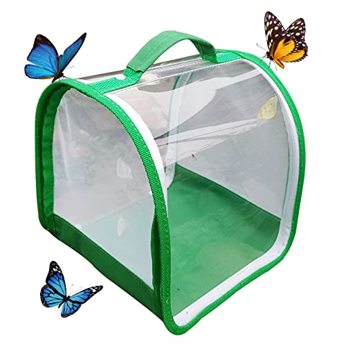 SYFUNLV Schmetterling Habitat Käfig,Faltbare Schutz Käfig, Schmetterlingshäuser Klappbar in Netz Transparent Belüftung, Für Insekten wie Schmetterlingen, Libellen usw. von SYFUNLV