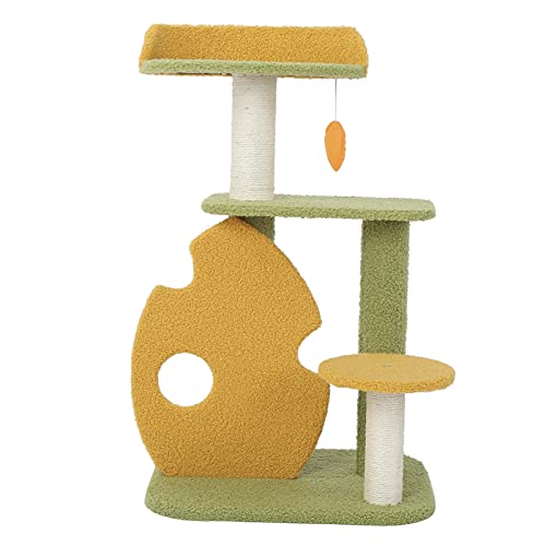 Modern Cat Tree Tower for Indoor Cats, ultifunctional Stable Cat Litter Cat Tree, Cat Tower Cat Condo with Suspended Plush Toy for Kittens von SYH&AQYE