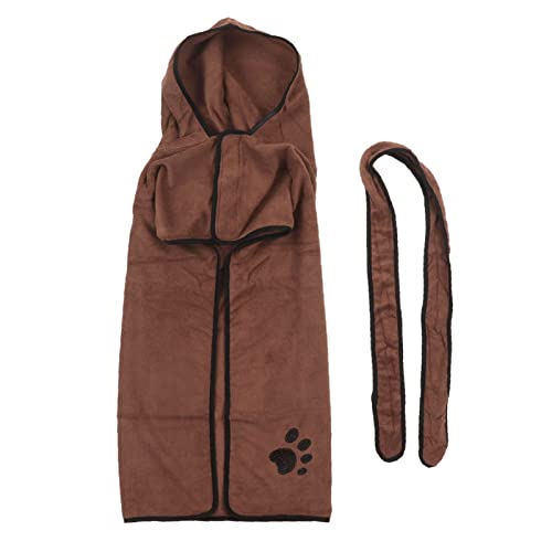 SYH&AQYE Hunde Trocknungsmantel Bademantel Handtuch, weicher Warmer Haustierhund -Trocknungsmantel mit Bund, schnell trocknende super absorbierende Haustierkatze Bades Robe für Katze (L) von SYH&AQYE