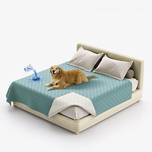 SYLC Hundedecke Wasserdicht, Hunde Decken Für Hund Hundematte Undurchlässig, rutschfest Sofaschutz Katze Waschbar Für Bett, Sofa, Auto, Outdoor (102 x 127 cm,Blau) von SYLC