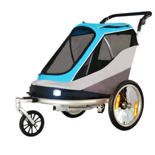 Hunde Kinderwagen Bequemer Und Einfacher Haustier-Kinderwagen, Hunde-Kinderwagen, Faltbar, Aus Leichtem Material, for Katzen Und Hunde Mittlerer Und Großer Größe Katzen Kinderwagen(Blue) von SYLGXH