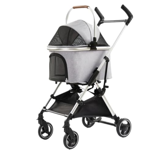 SYLGXH Hunde Kinderwagen Bequemer Und Einfacher Haustier-Kinderwagen, Hunde-Kinderwagen, Faltbar, Leichtes Material, for Kleine Und Mittelgroße Katzen Und Hunde Katzen Kinderwagen(G) von SYLGXH