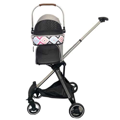 Hunde Kinderwagen Einziehbarer, luxuriöser, Faltbarer Hunde-Kinderwagen for kleine und mittelgroße Hunde. Haustier-Kinderwagen for Katzen und Hunde Katzen Kinderwagen(L) von SYLGXH