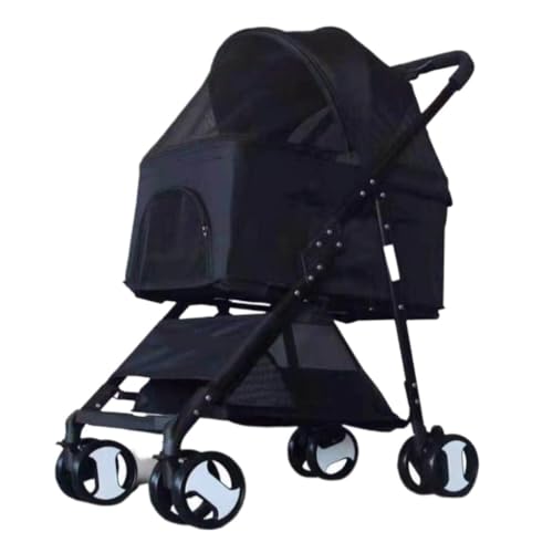 SYLGXH Hunde Kinderwagen Haustier-Kinderwagen, Faltbarer Hunde-Kinderwagen, Leichter Katzen-Kinderwagen, Hunde-Kinderwagen, Abnehmbarer Outdoor-Kinderwagen Katzen Kinderwagen(H) von SYLGXH