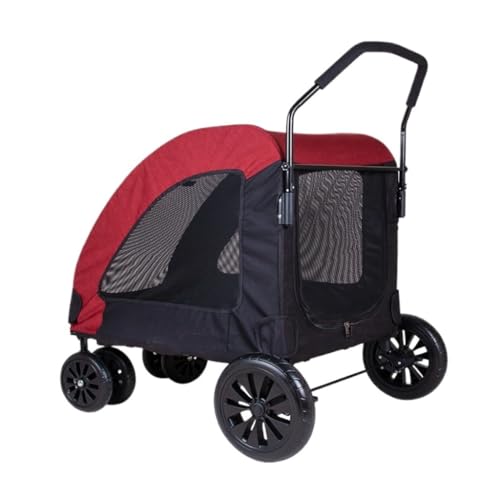 Hunde Kinderwagen Haustier-Kinderwagen, Hunde-Kinderwagen, Hundewagen, Universal-Kinderwagen for Hunde Und Katzen, Tragbarer Haustier-Kinderwagen for Den Außenbereich Katzen Kinderwagen(Blue) von SYLGXH