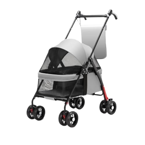 SYLGXH Hunde Kinderwagen Haustier-Kinderwagen for Ausflüge, Kleiner Zugwagen, Welpen-Kinderwagen, Hunde-Walking-Wagen, Kleine, Leichte, Faltbare Katze Katzen Kinderwagen(G,C) von SYLGXH