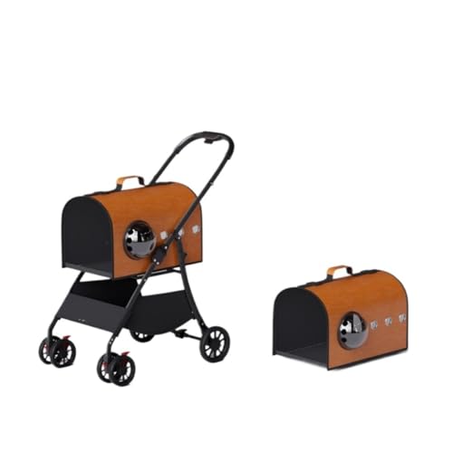 SYLGXH Hunde Kinderwagen Haustier-Kinderwagen for Kleine Und Mittelgroße Hunde, Leicht Und Faltbar, Kleiner Haustier-Kinderwagen for Reisen Im Freien Katzen Kinderwagen(D) von SYLGXH