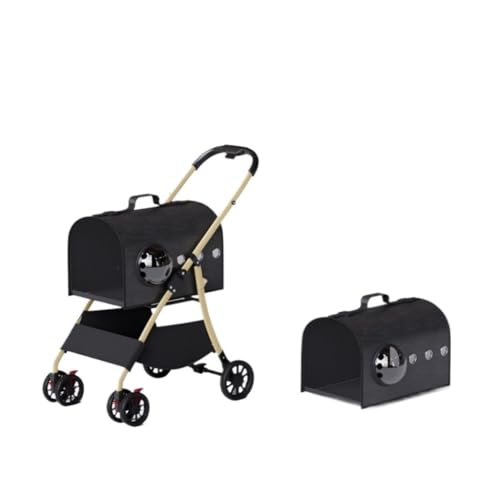 SYLGXH Hunde Kinderwagen Haustier-Kinderwagen for Kleine Und Mittelgroße Hunde, Leicht Und Faltbar, Kleiner Haustier-Kinderwagen for Reisen Im Freien Katzen Kinderwagen(P) von SYLGXH