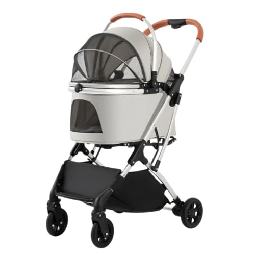 Hunde Kinderwagen Multifunktionaler Haustier-Kinderwagen for Mittelgroße Und Große Hunde, Outdoor-Reise-Hundewagen, Tragbar Und Faltbar Katzen Kinderwagen(G) von SYLGXH