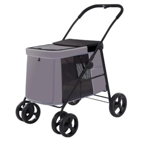 Hunde Kinderwagen Outdoor Großer Hund, Outdoor-Haustier-Kinderwagen, Universeller Großer Hund, Haustier, Katze, Multifunktionaler Kinderwagen, Faltbar Katzen Kinderwagen(G) von SYLGXH