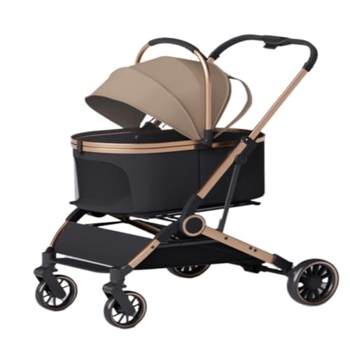 Hunde Kinderwagen Praktischer Kinderwagen for Haustiere, Leicht, Faltbar Und Abnehmbar, Kleiner Kinderwagen for Katzen Und Hunde for Ausflüge Katzen Kinderwagen(K) von SYLGXH