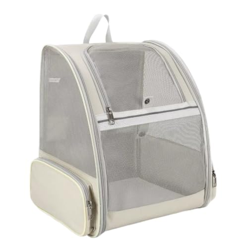 Katzentasche Katzenrucksack, Tragbar, Atmungsaktiv, Schultertasche for Haustiere, Faltbar, Multifunktionale Aufbewahrungstasche for Katzen Tragetasche für Katzen(Beige) von SYLGXH