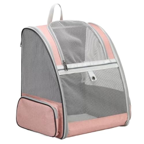 Katzentasche Katzenrucksack, Tragbar, Atmungsaktiv, Schultertasche for Haustiere, Faltbar, Multifunktionale Aufbewahrungstasche for Katzen Tragetasche für Katzen(Pink) von SYLGXH