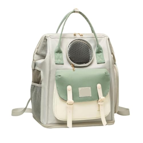 Katzentasche Modische Und Vielseitige Katzenausflugtasche, Rucksack, Umhängetasche, Mehrzweck-Katzentasche, Haustierbedarf Tragetasche für Katzen(Green) von SYLGXH