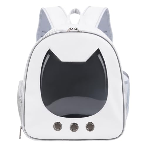 Katzentasche Vielseitiger Katzentaschenrucksack, Reisezubehör for Katzen Und Hunde, Haustierrucksack, Haustiertasche, Tragbare Tasche for Ausflüge Tragetasche für Katzen(White) von SYLGXH