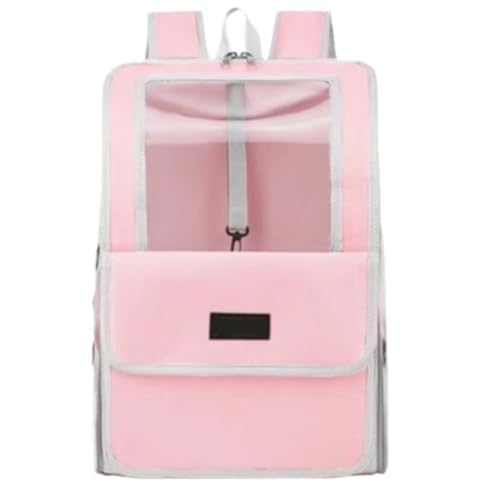 Katzentasche Vielseitiges Haustierzubehör, Lässige, Tragbare Und Bequeme Katzentasche, Haustiertasche, Wasserdichter Und Atmungsaktiver Haustierrucksack Tragetasche für Katzen(Pink) von SYLGXH