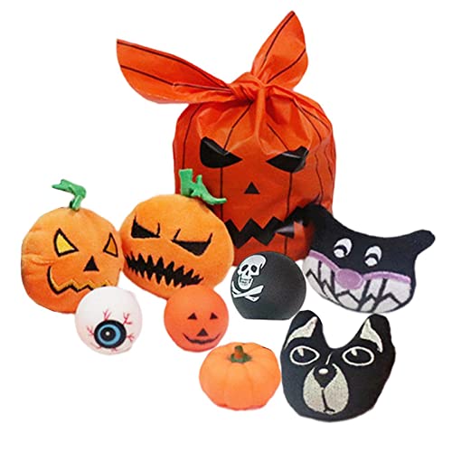 SYNYEY 3 Pcs Halloween-Plüsch-Hundespielzeug | 8 Teile/Satz Lustige Kürbis Geister Hund Augapfel Spinne Hundespielzeug | Hundespielzeug und Welpenspielzeug, buntes lustiges quietschendes von SYNYEY