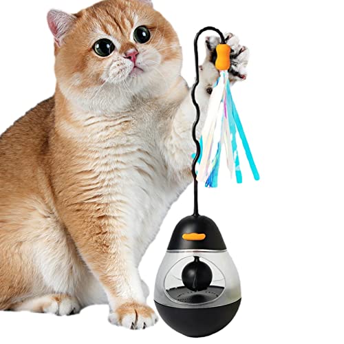 SYNYEY Haustier-Katzen-Tumbler-Spielzeug | Strapazierfähiges undichtes Design-Nahrungsmittelspielzeug,Tumbler Interactive Ball Cat Puzzle Feeder, Cat Food Puzzle Cat Food Ball Cat Snacks Temptations von SYNYEY