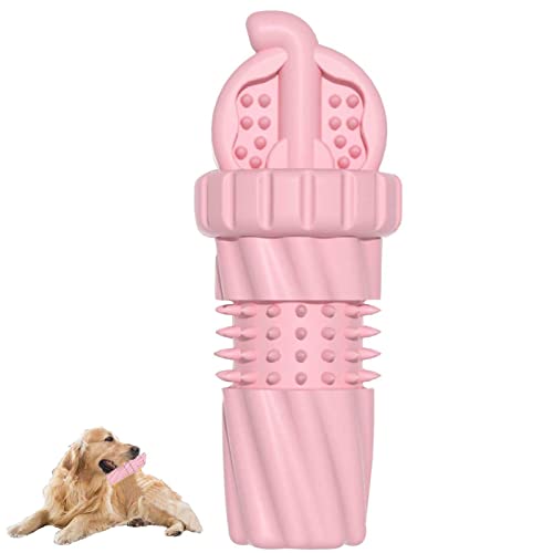 SYNYEY Zahnbürste Kauspielzeug für Hunde,Natürlicher TPR-Gummi-Zahnpflege-Kau-Reinigungsstift | Zahnreinigung und Zahnfleischmassage Robustes Hundespielzeug für kleine und mittelgroße Hunde von SYNYEY