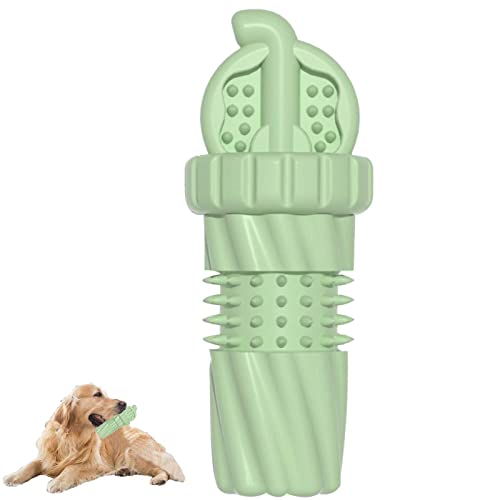 Zahnbürste Kauspielzeug für Hunde | Natürlicher TPR-Gummi-Zahnpflege-Kau-Reinigungsstift,Toughest Natural TRP Dog Cola Cup Shape Interaktives Hundespielzeug für Hunde, Zahnreinigungs-Kauartikel Synyey von SYNYEY